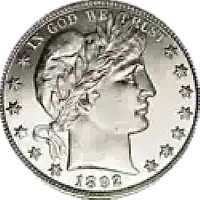 Barber silver half dollar